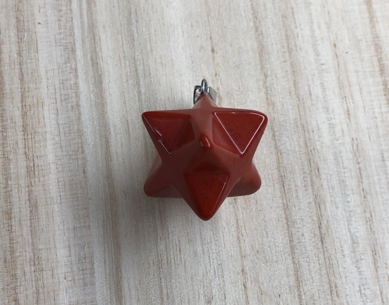 Colgante Mercaba Jaspe Rojo